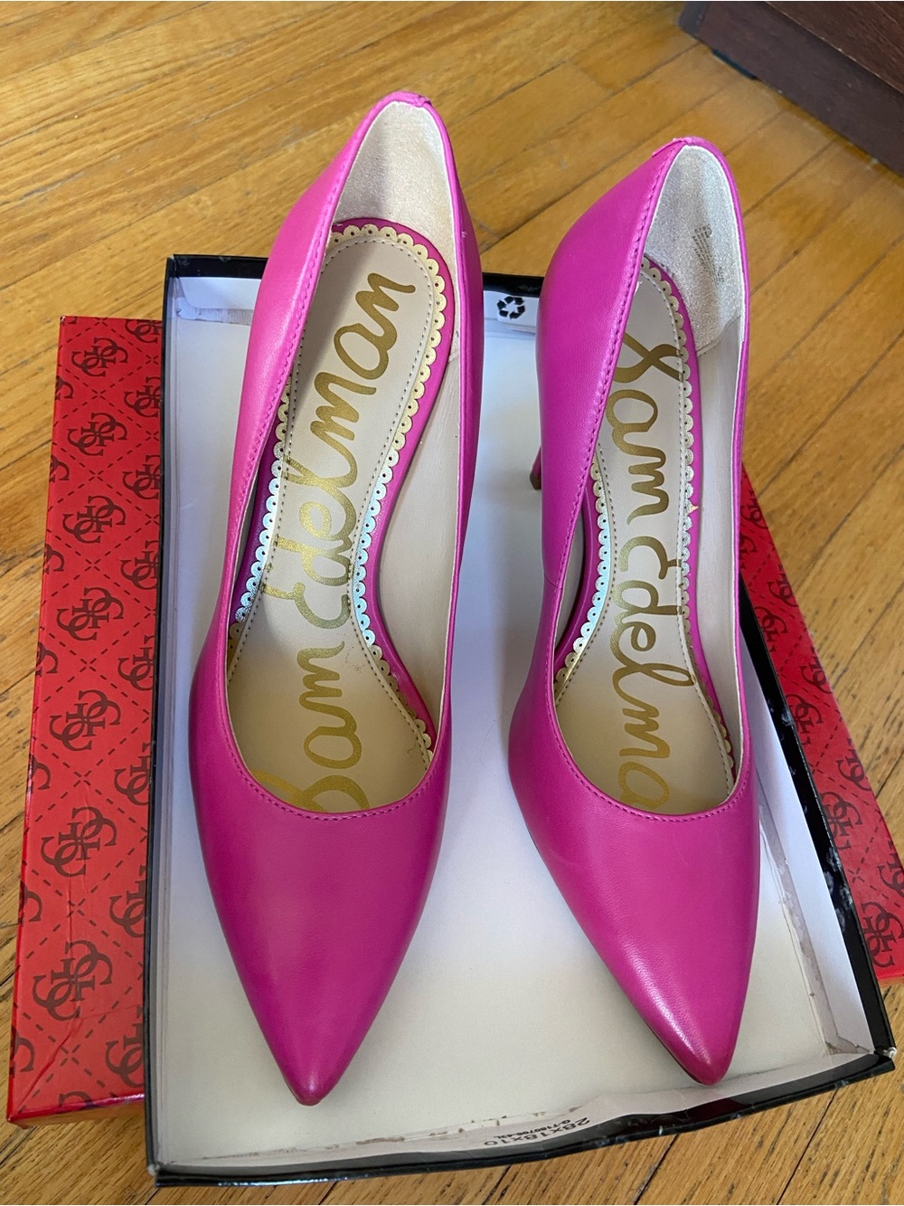 hazel Hot Pink Pointed-Toe Pumps
